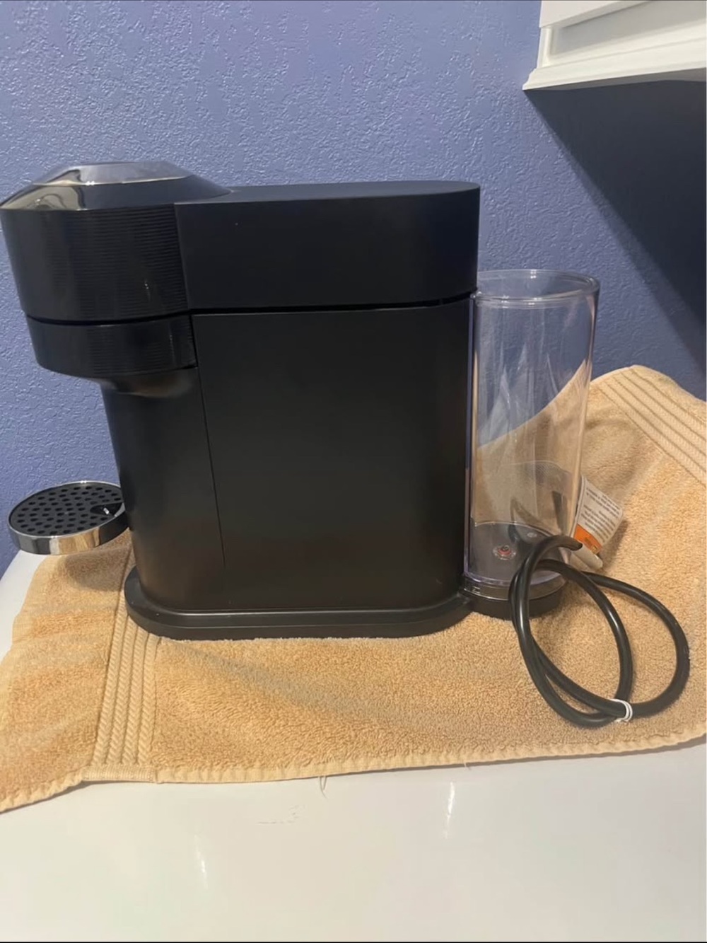 Nespresso Black Single-Serve Coffee Maker with Removable Water Tank